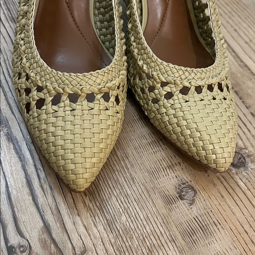 IMPO Women's Green Woven Slingback Flats - Picture 3 of 9